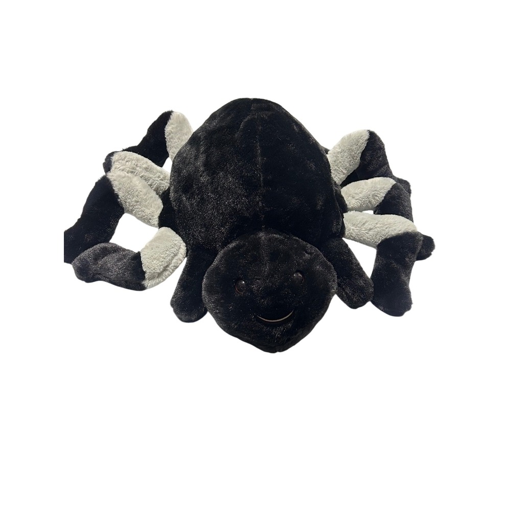 UK Large Plush Spider Black Grey Bug Rare Cancer Research Hand Pocket Puppet